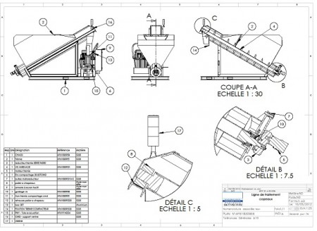 ligne de traitement de copeaux compacte